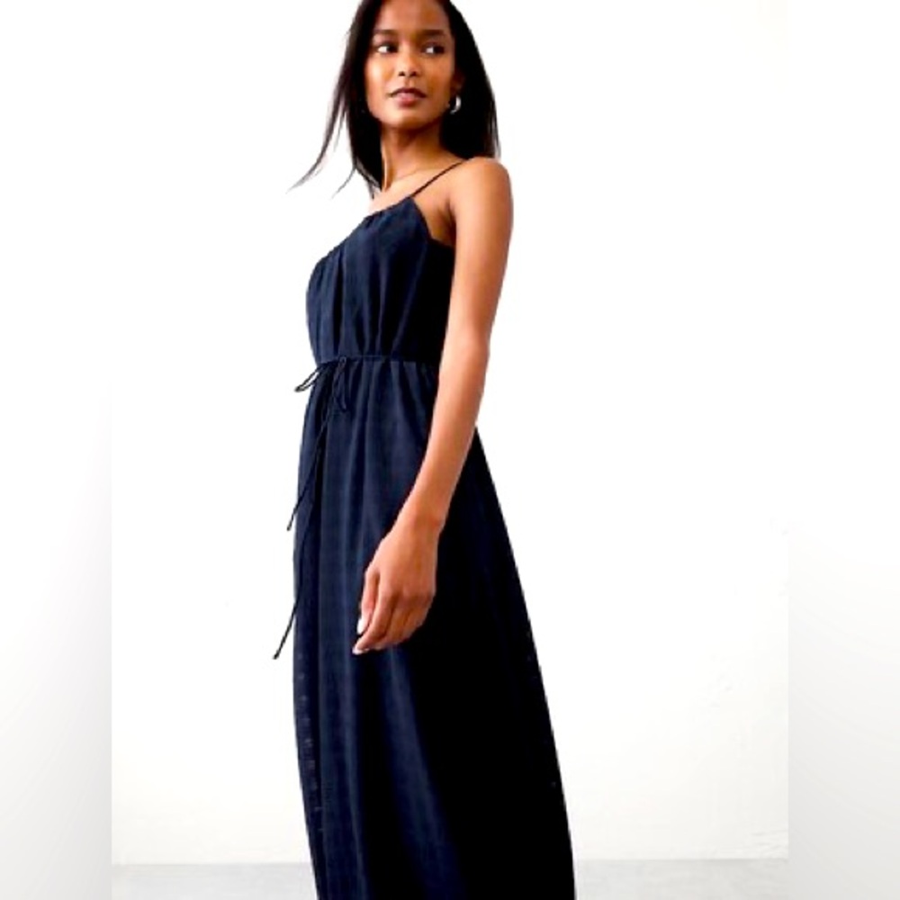 Abercrombie & Fitch Navy Blue Spaghetti Strap Maxi Dress NWT